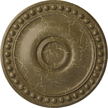Ekena Millwork Foster Ceiling Medallion (Fits Canopies up to 5 5/8"), 19 1/8"OD x 1"P, Mississippi Mud Crackle CM19FOMMC